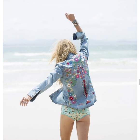 COPY - 🌸SPELL🌸 Lovechild Denim Embroidered Shirt M